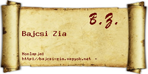 Bajcsi Zia névjegykártya